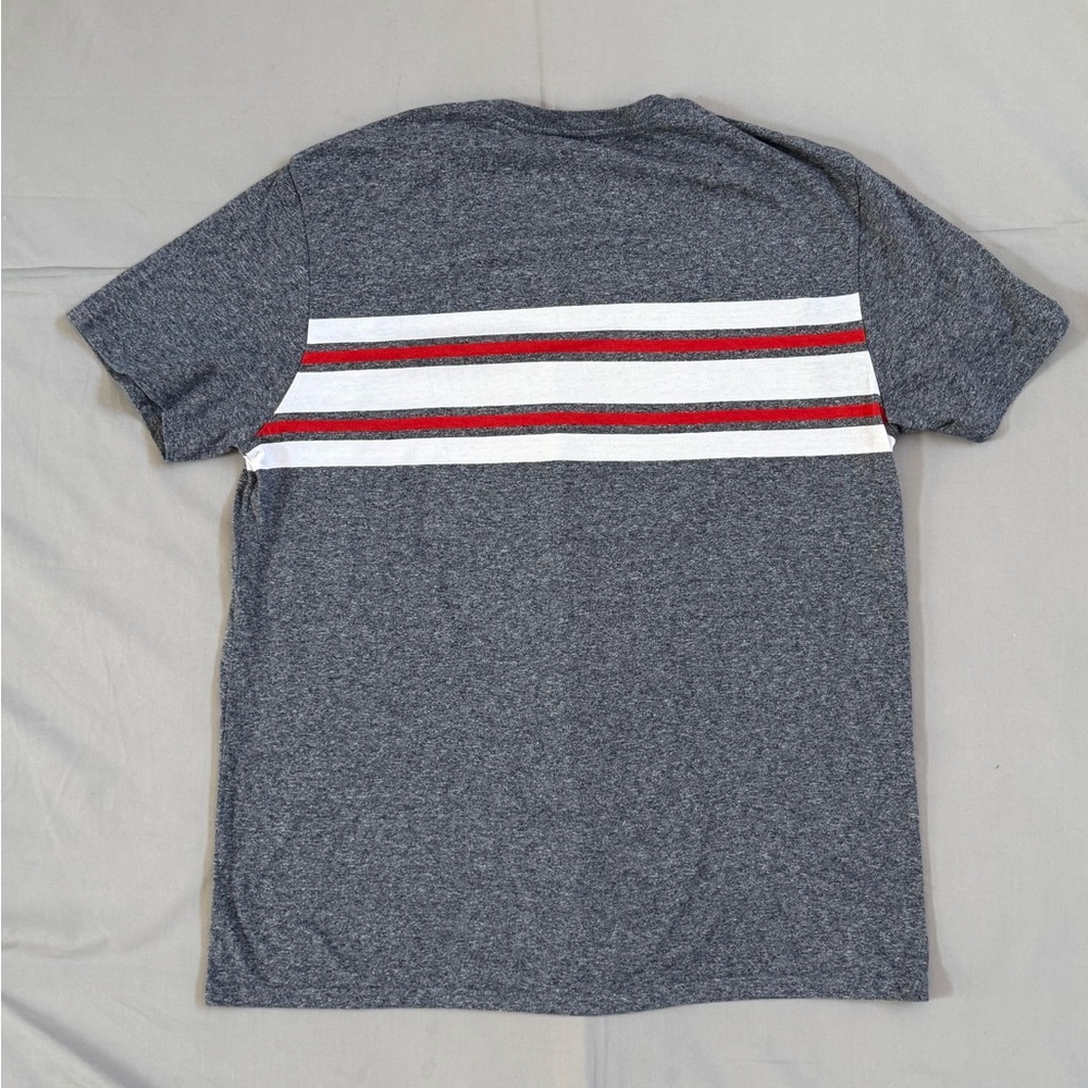 Goodfellow & Co Charcoal Tee with Red and White Stripes - Picture 2 of 5